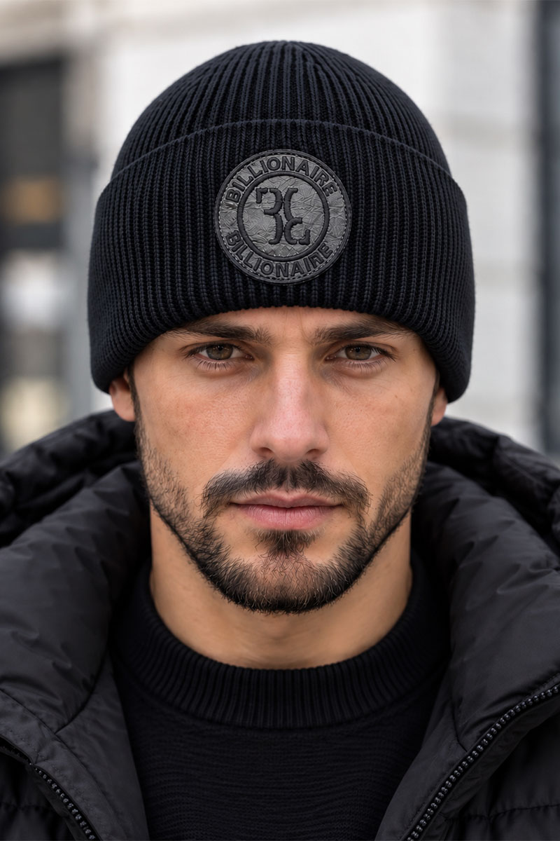 Billionaire Мужская тёмно-синяя шапка logo-patch