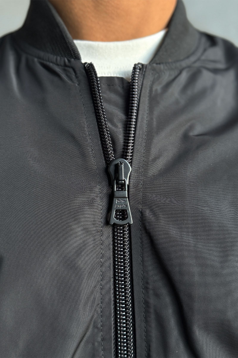 Palm Angels Мужской чёрный бомбер Miami logo-print