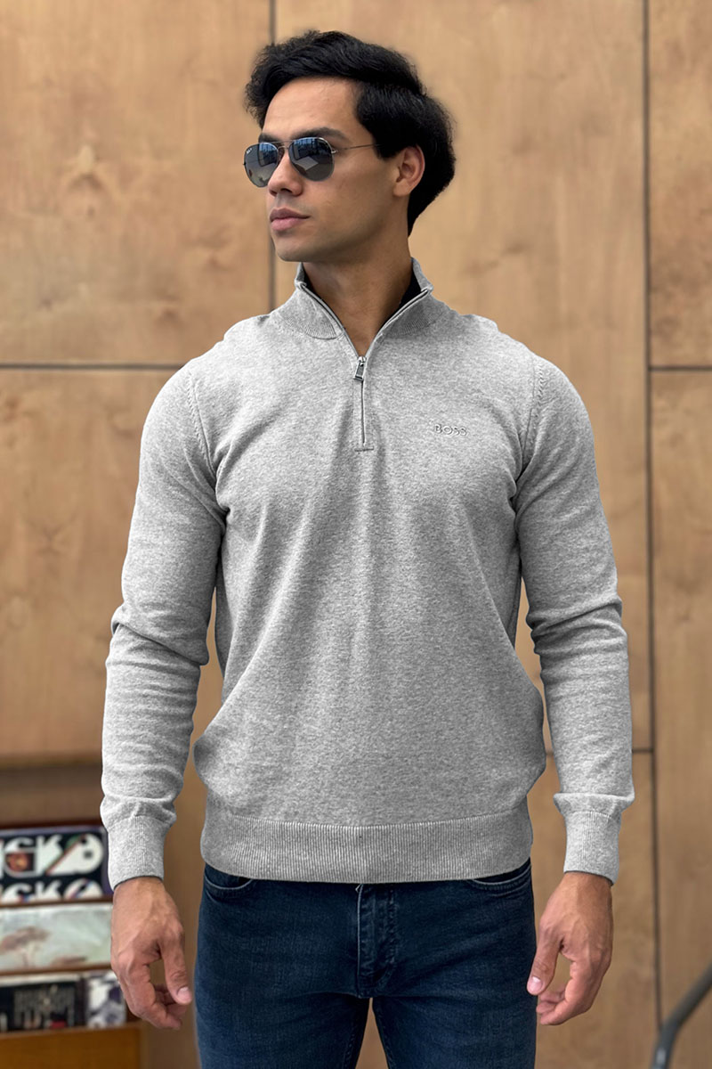 Hugо Воss Мужской джемпер серого цвета