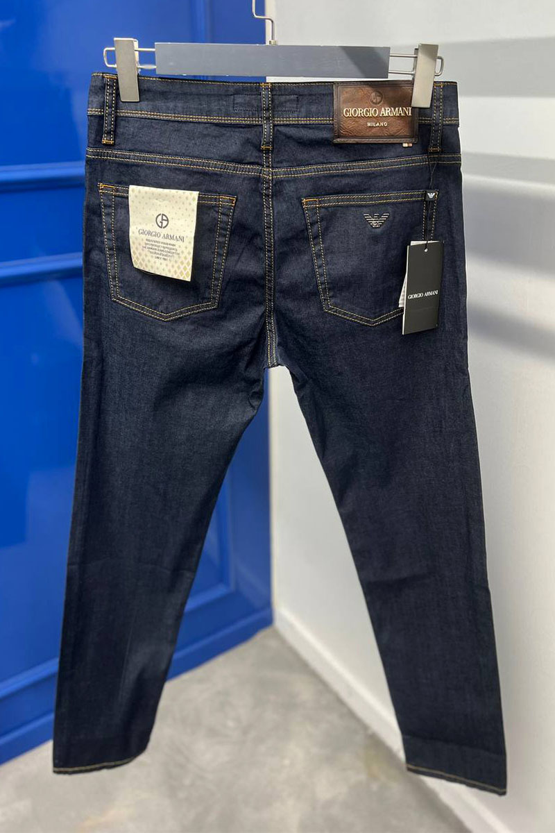 Emporio Armani EA7 Мужские джинсы тёмно-синего цвета straight