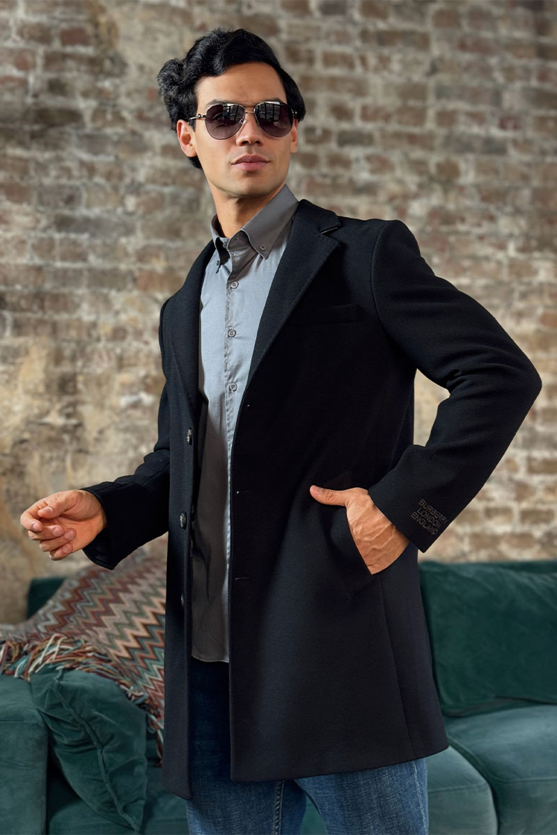 Burberry Мужское пальто London England - Black