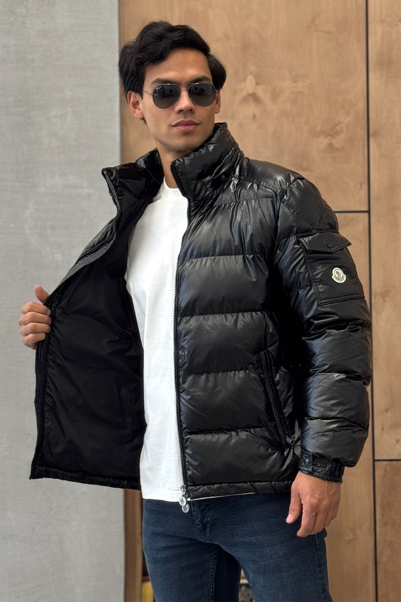 Moncler Мужская куртка с матовым эффектом чёрного цвета Maya Short