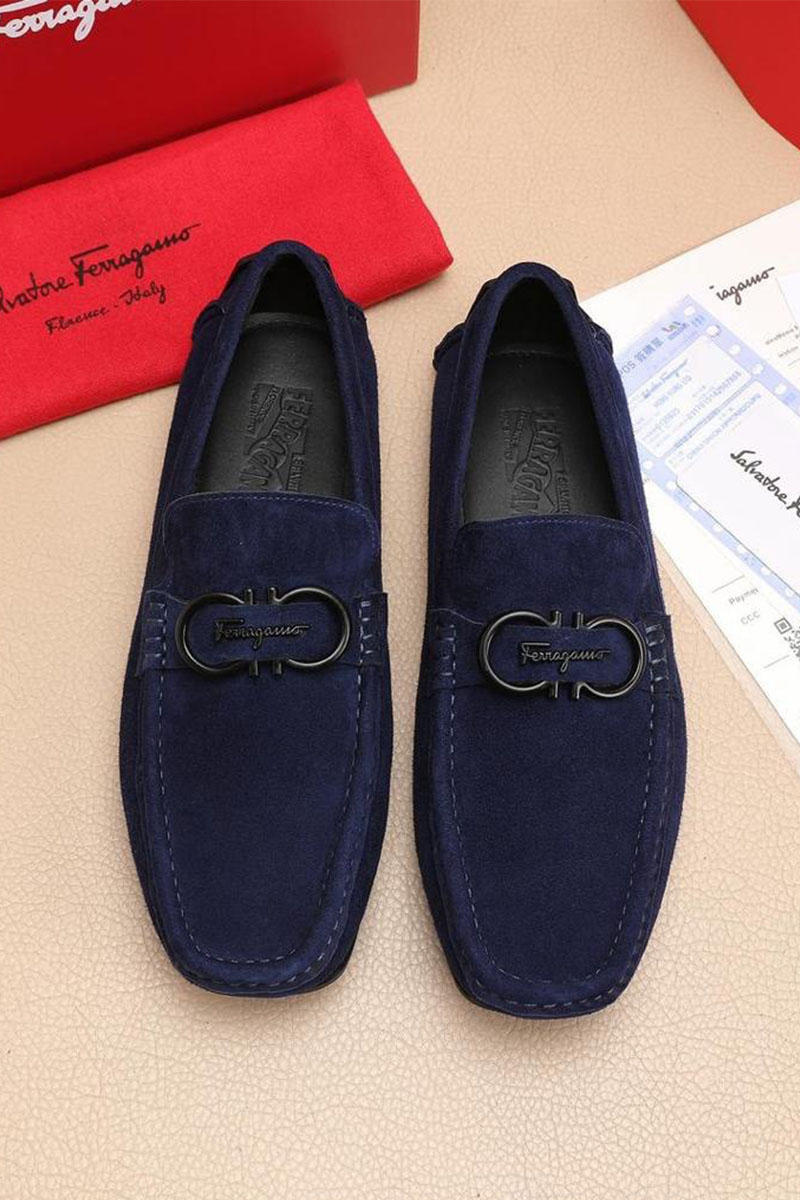 Salvatore Ferragamo Мужские замшевые мокасины 