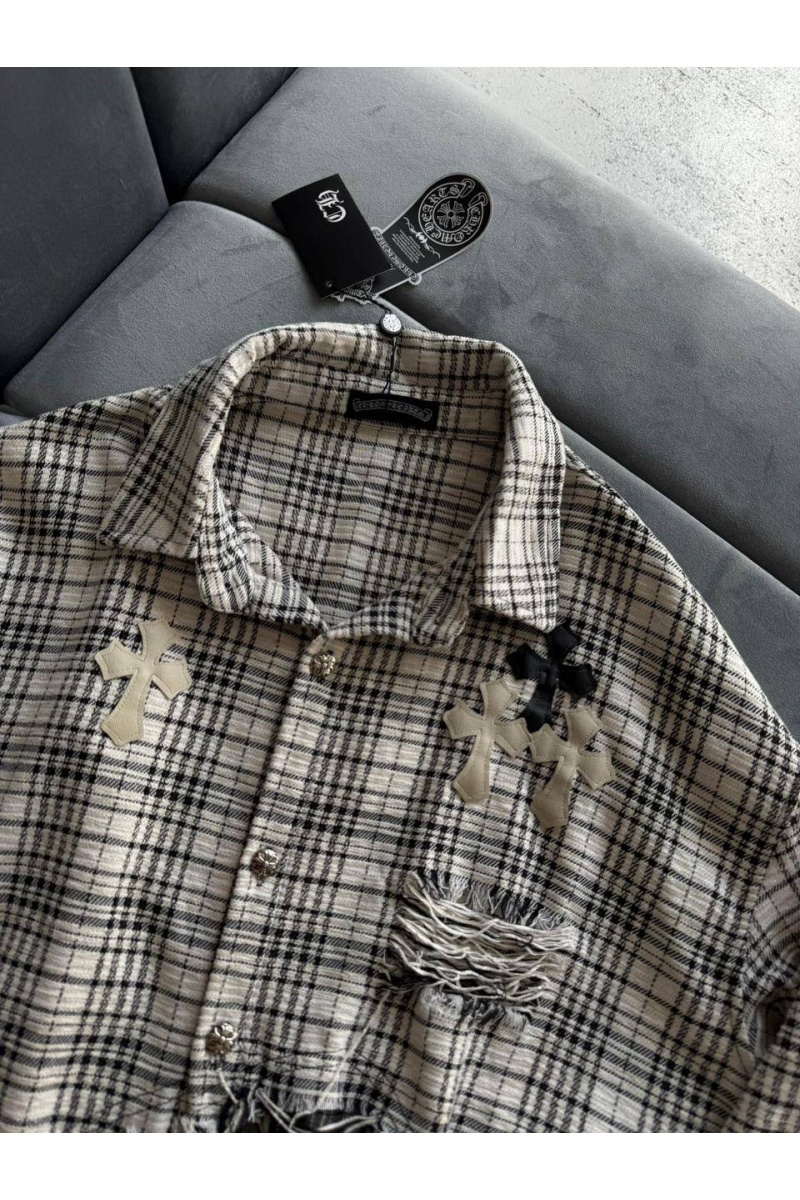 Chrome Hearts Женская рубашка в клетку 