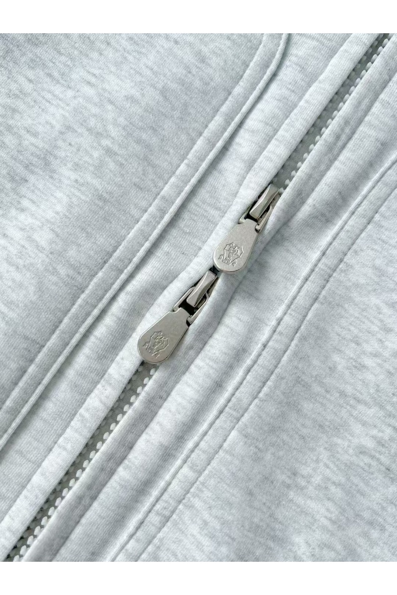 Designer Кофта на молнии Premium - Light Grey