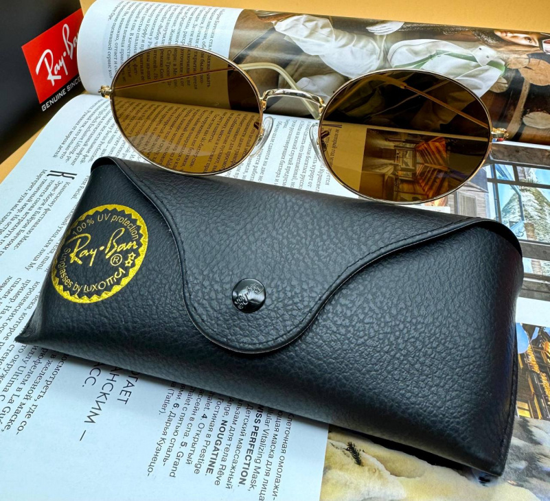 Ray Ban Солнцезащитные очки Oval Metal - Brown