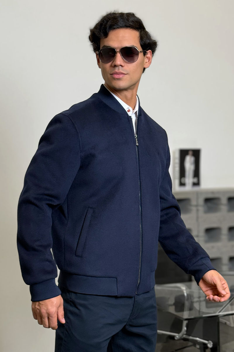 Loro Piana Мужской бомбер синего цвета