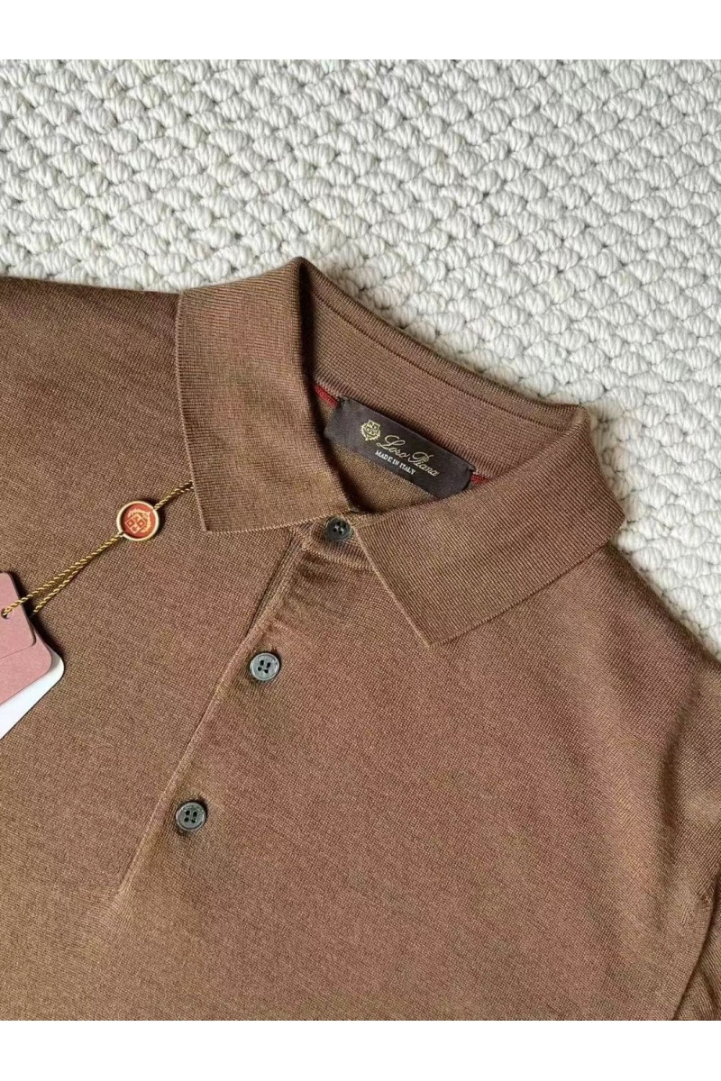 Loro Piana Поло с длинным рукавом Premium - Caramel