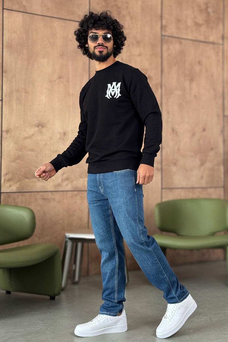 Amiri Чёрный мужской свитшот M.A. Core logo-print