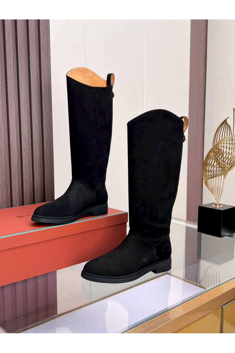 Loro Piana Женские замшевые сапоги 