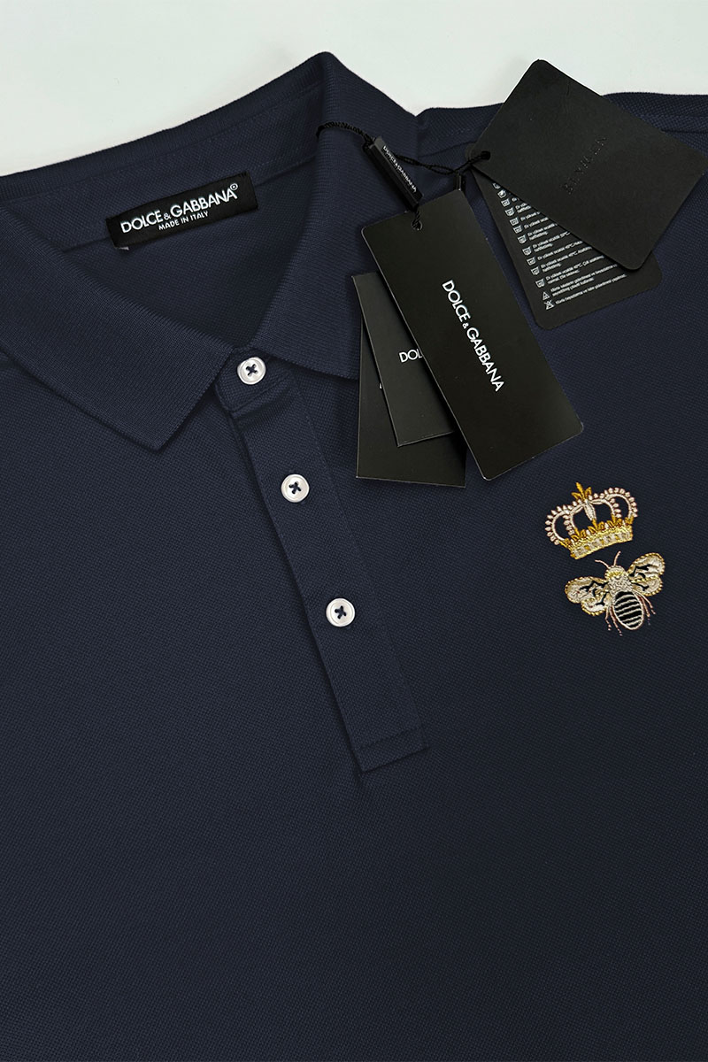 Dоlсе & Gаbbаnа Классическое поло Bee & Crown - Navy