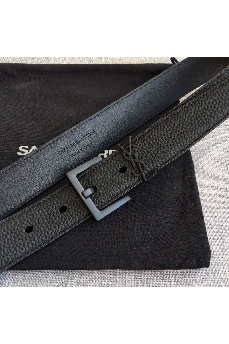 Yves Saint Laurent Кожаный ремень Cassandre (ширина 2 / 3 см)