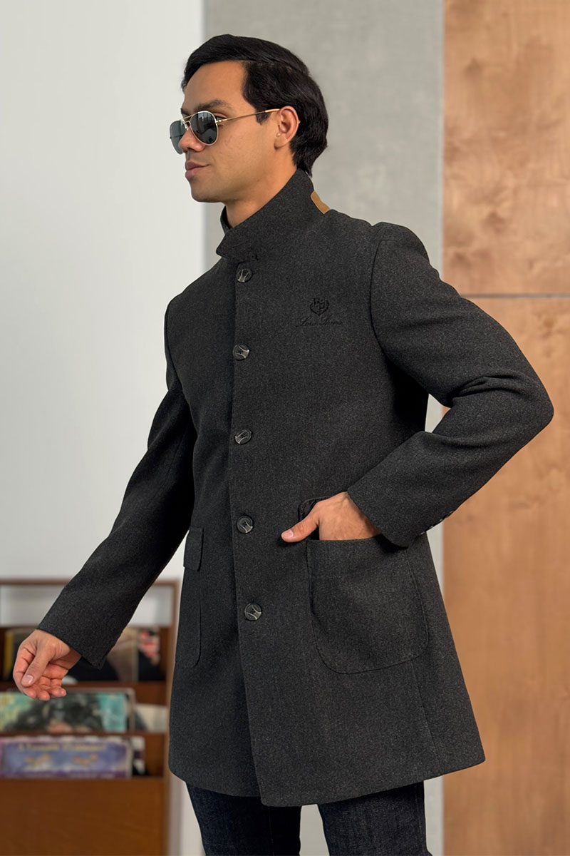 Loro Piana Мужское пальто серого цвета