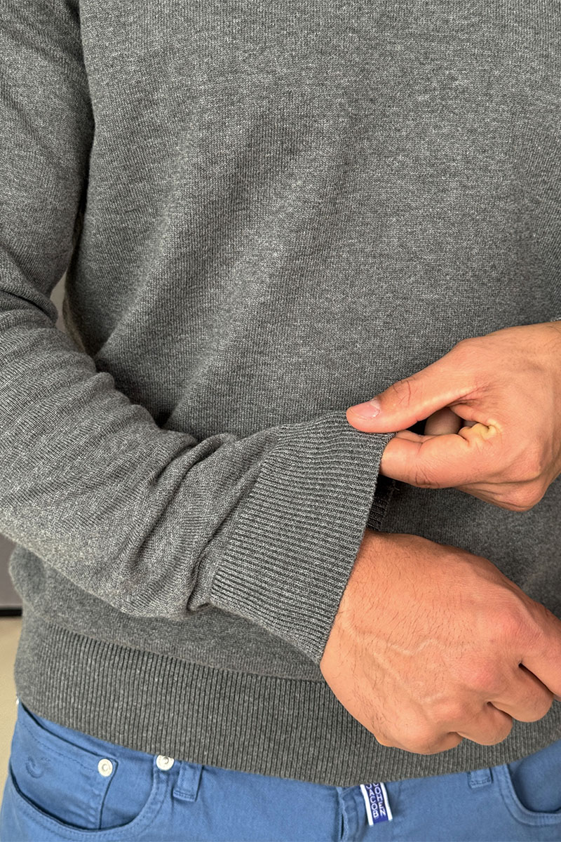 Tommy Hilfiger Мужская кофта серого цвета logo-embroidered