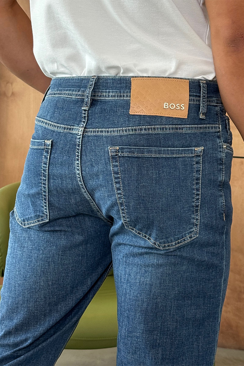 Hugо Воss Мужские синие джинсы relaxed fit