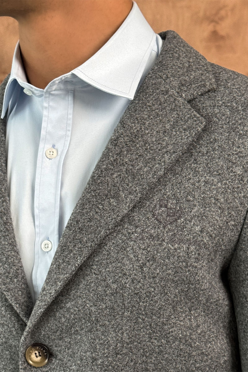 Loro Piana Мужское пальто серого цвета 