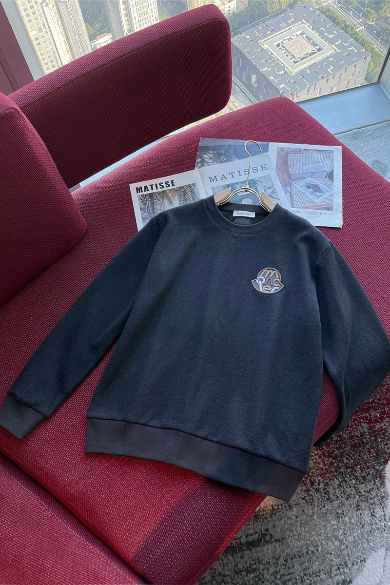 Moncler Мужской свитшот logo-patch - Grey