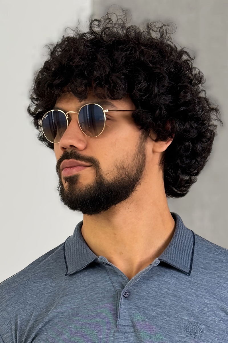 Ray Ban Солнцезащитные очки Round Metal - Blue / Gold