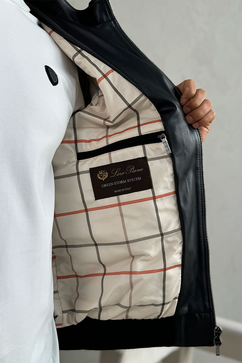 Loro Piana Мужская кожаная куртка 