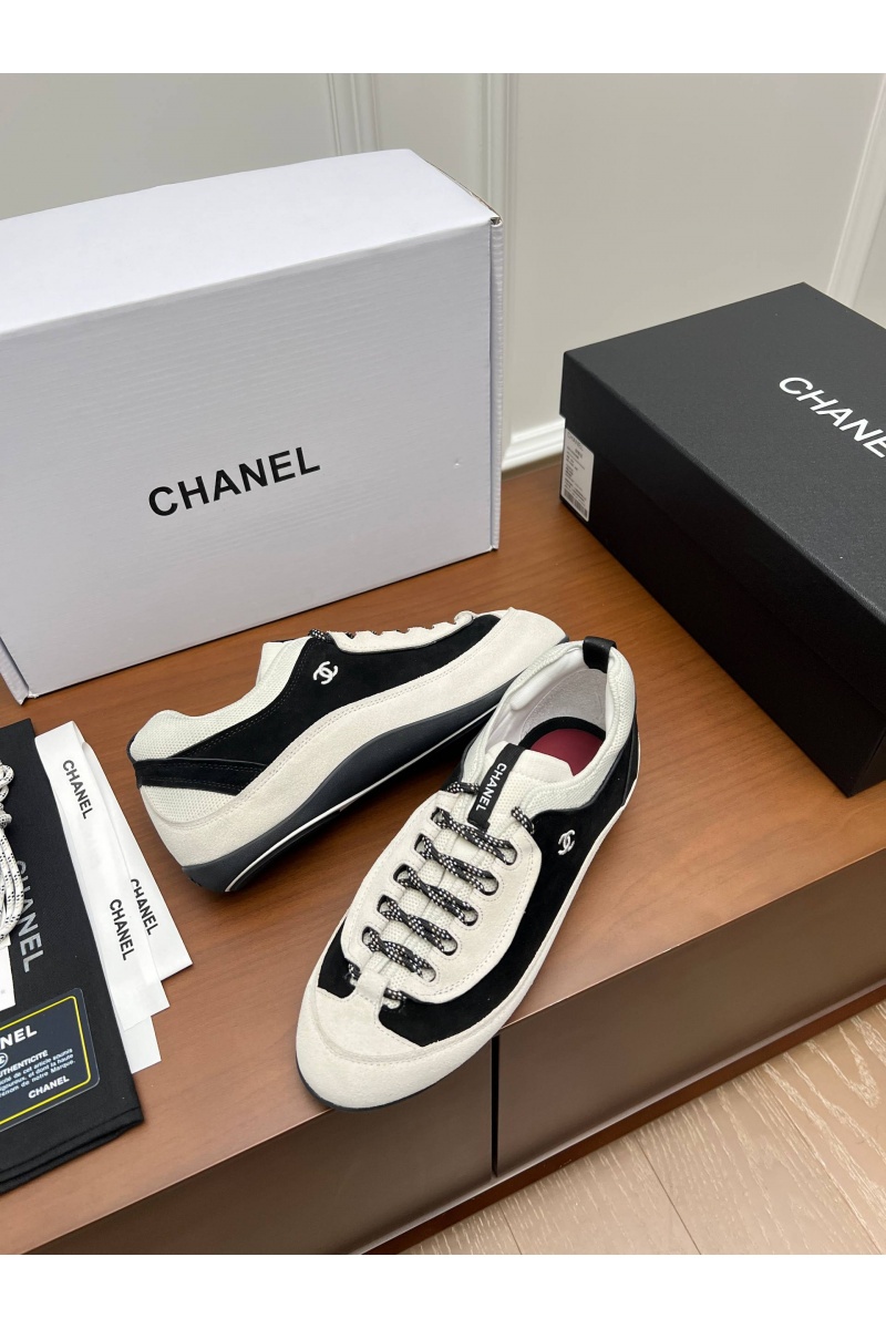 Chаnеl Женские замшевые кроссовки premium