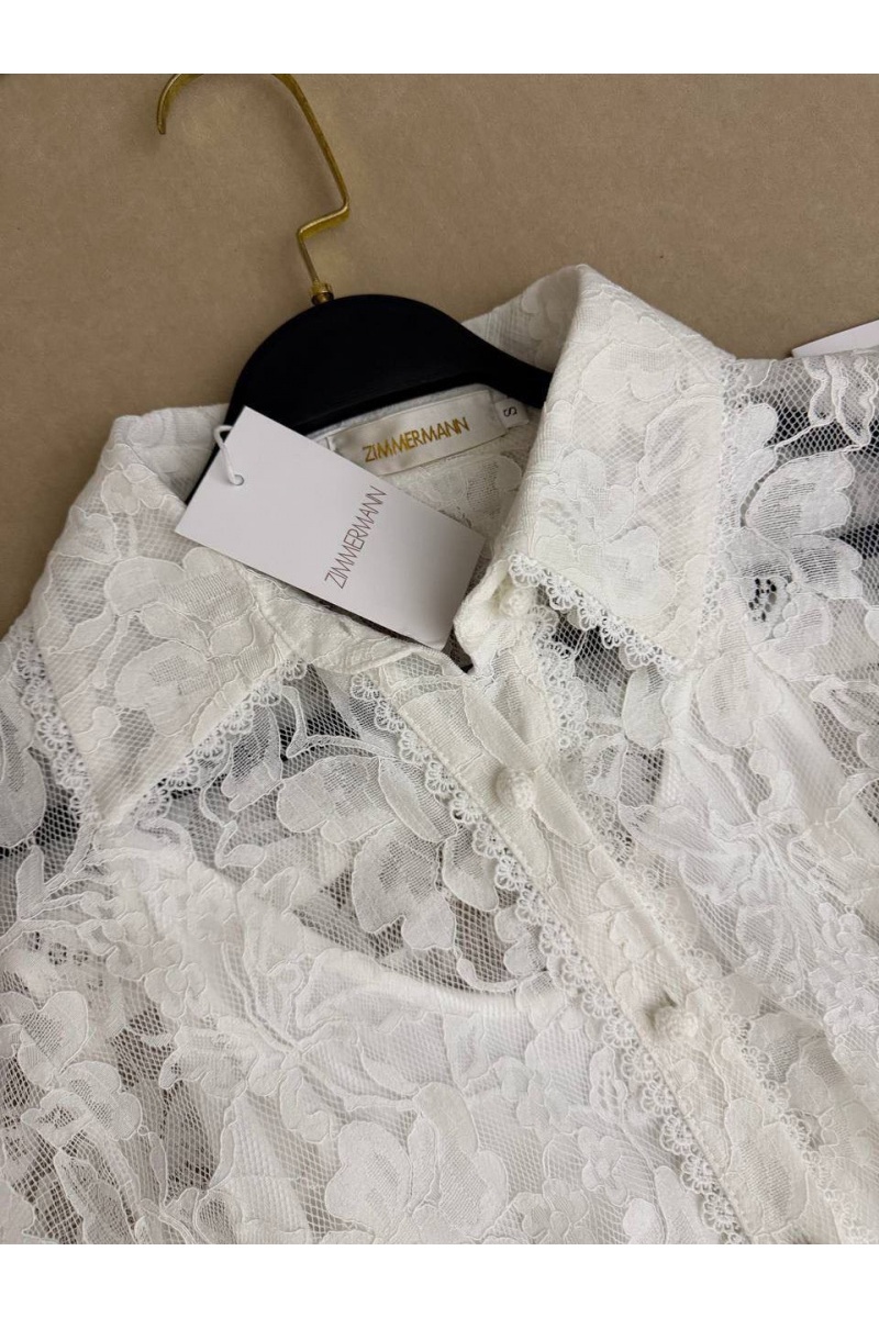 Zimmermann Женское кружевное платье белого цвета premium