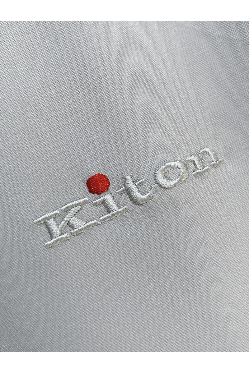 Kiton Мужская серая рубашка premium