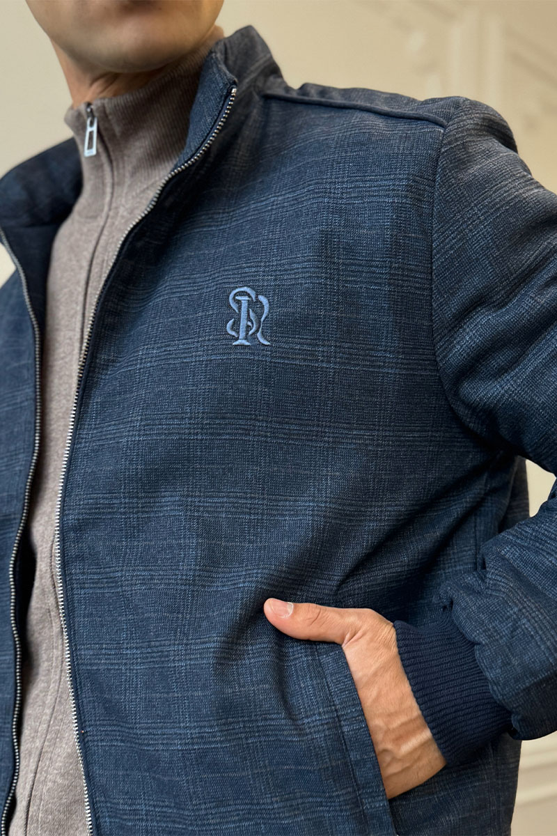 Stеfаnо Riссi Куртка тёмно-синего цвета logo-embroidered