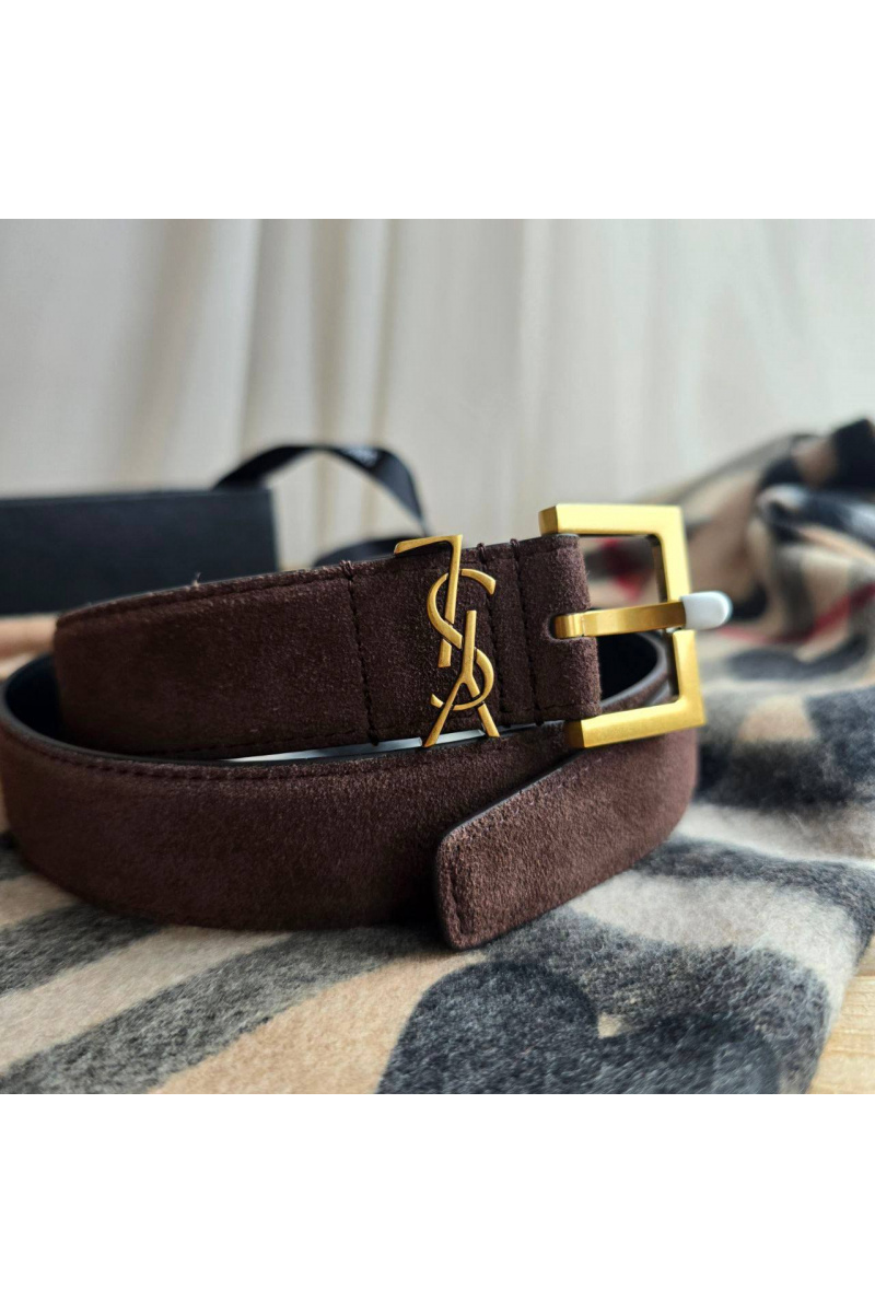 Yves Saint Laurent Замшевый ремень 