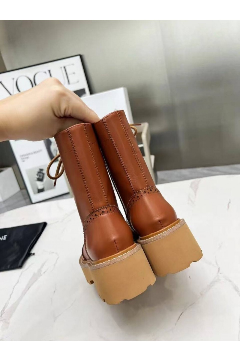 Celine Женские кожаные ботинки 