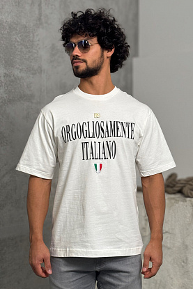 Белая оверсайз футболка logo-plaque