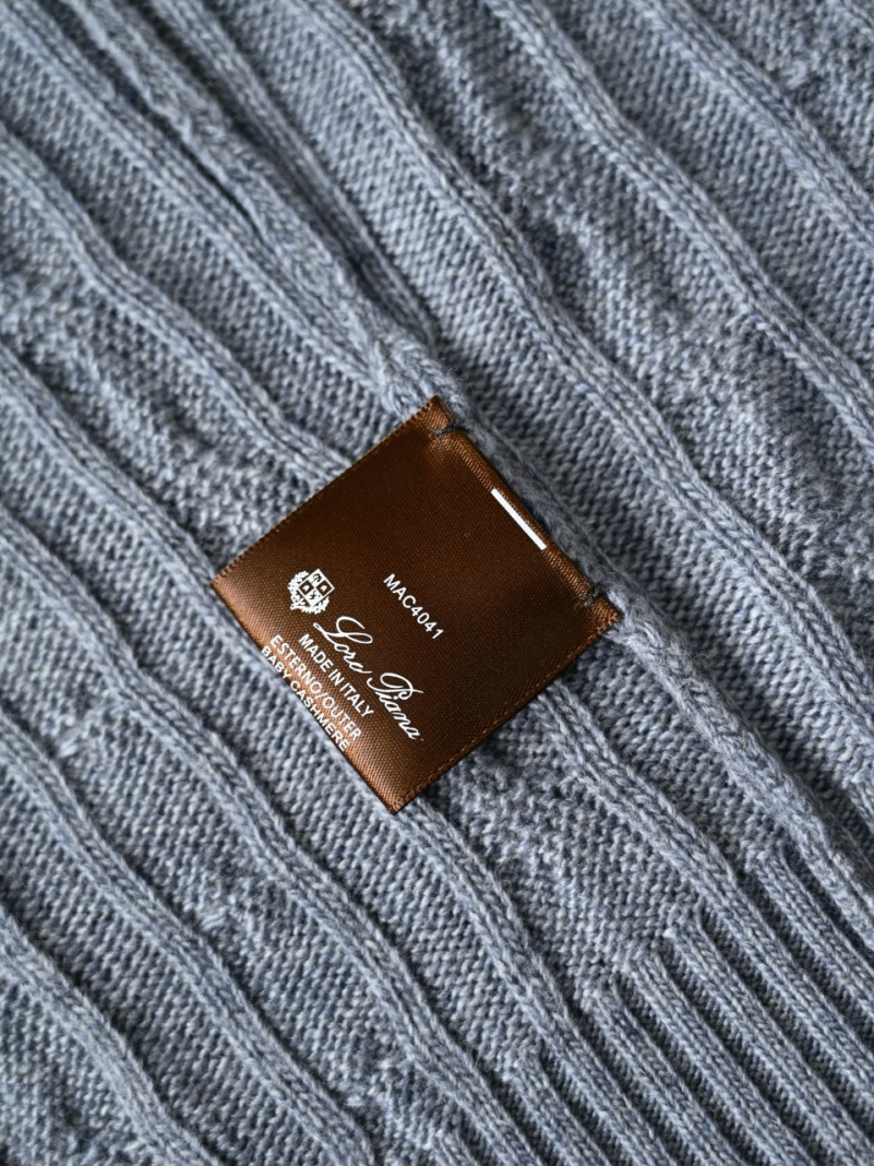 Loro Piana Кашемировый свитер Premium zip-neck - Grey
