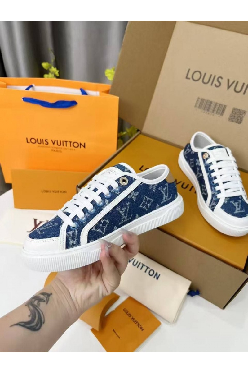 Lоuis Vuittоn Женские комбинированные кеды Premium - Blue