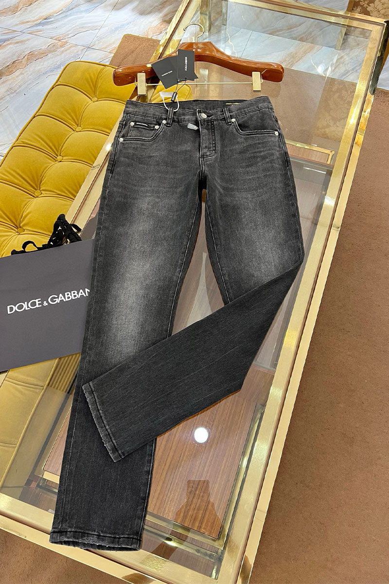 Dоlсе & Gаbbаnа Мужские чёрные джинсы slim fit Premium