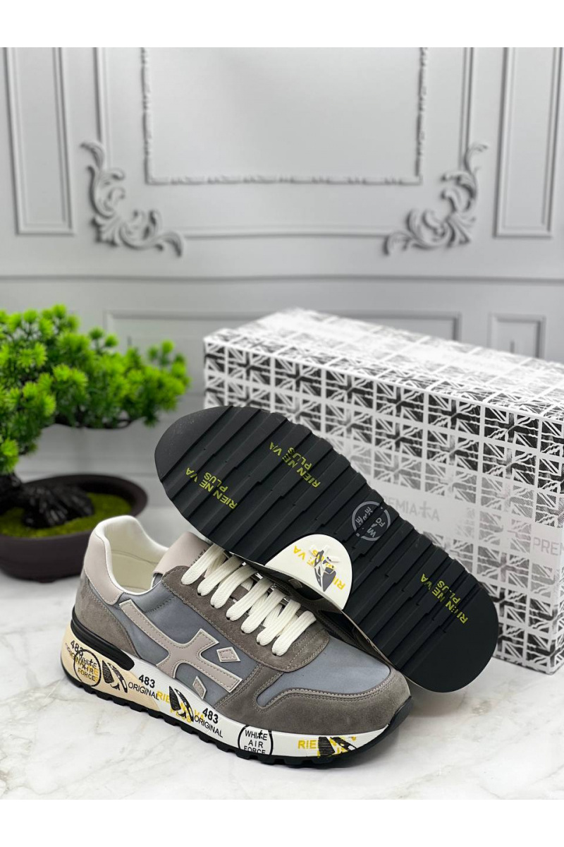 Premiata Комбинированные кроссовки Mick - Grey