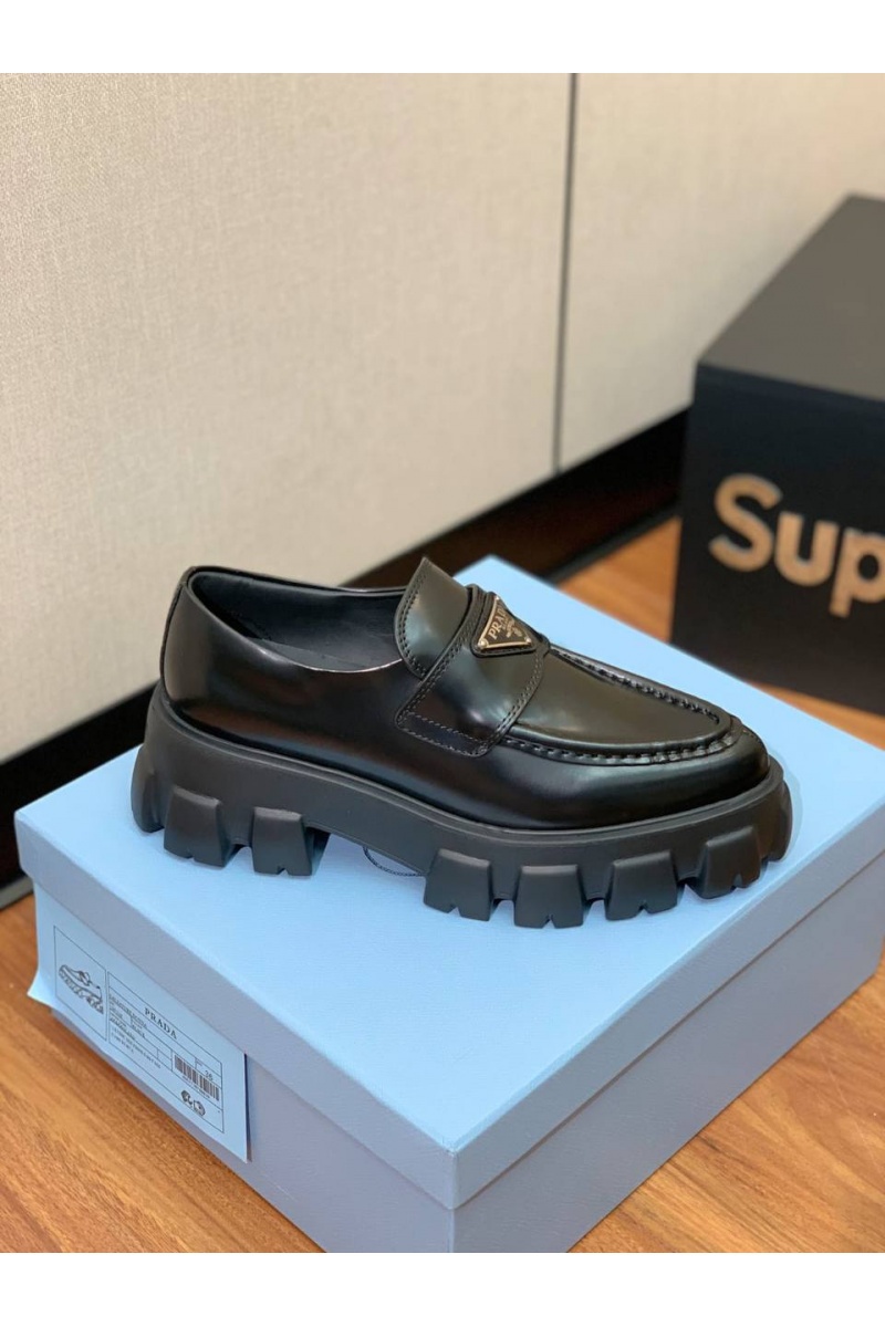 Prada Женские кожаные лоферы premium