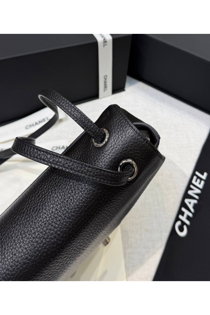 Chаnеl Кожаная сумка Flap premium 20x13x6 см