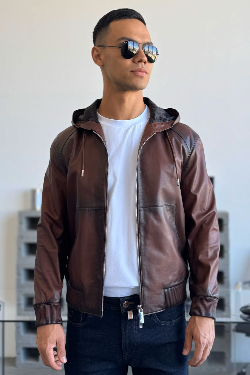 Designer Clothing Мужская кожаная куртка Berluti Premium