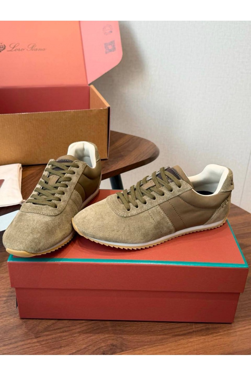 Loro Piana Женские замшевые кроссовки Loro Piana Fast Walk premium