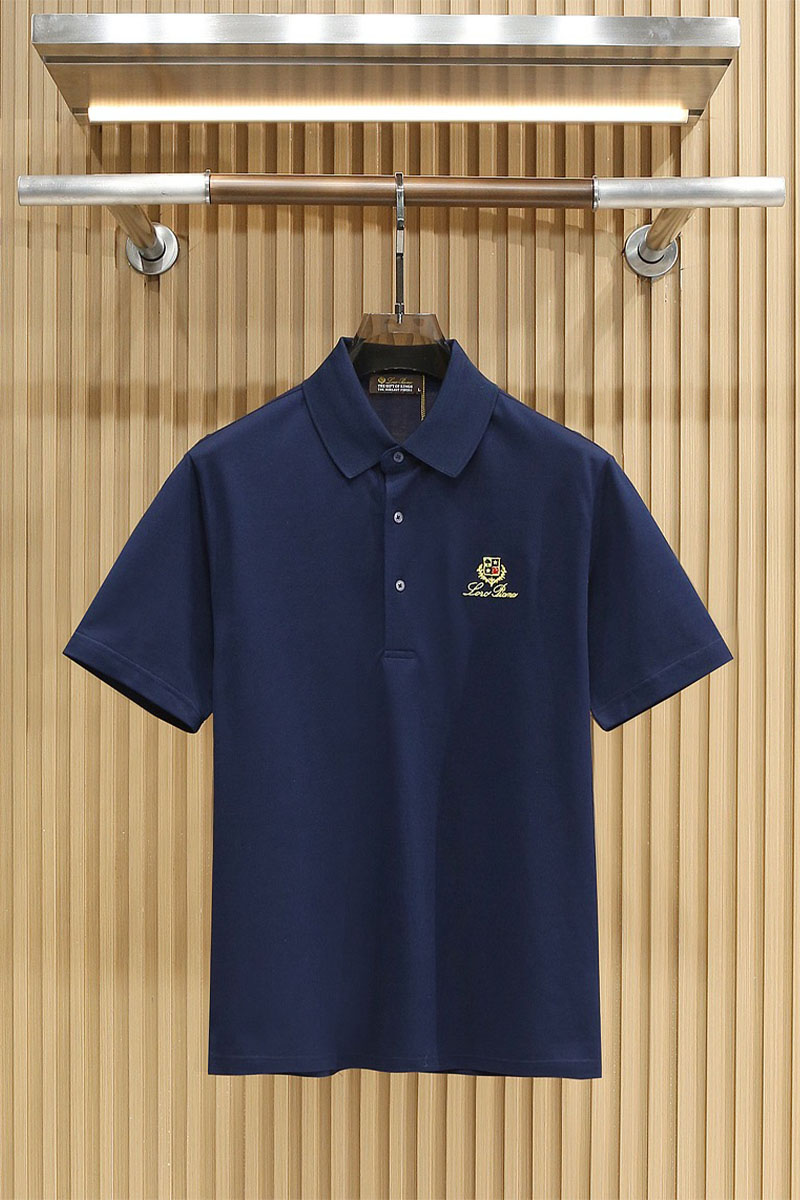 Loro Piana Мужское тёмно-синее поло premium