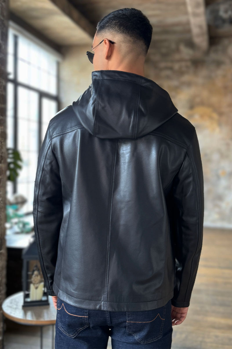 Hermes Мужская кожаная куртка  Premium 