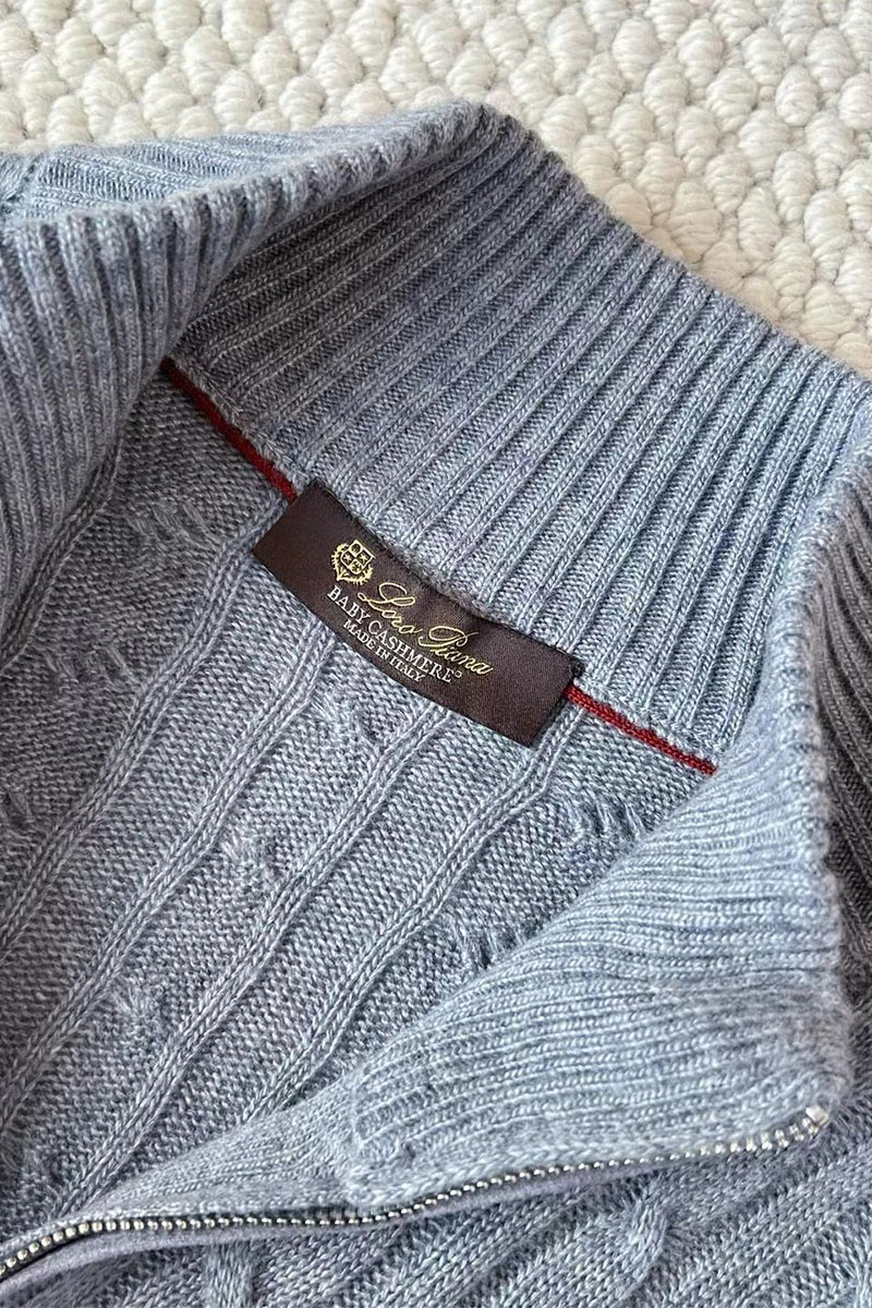 Loro Piana Кашемировый свитер Premium zip-up - Grey