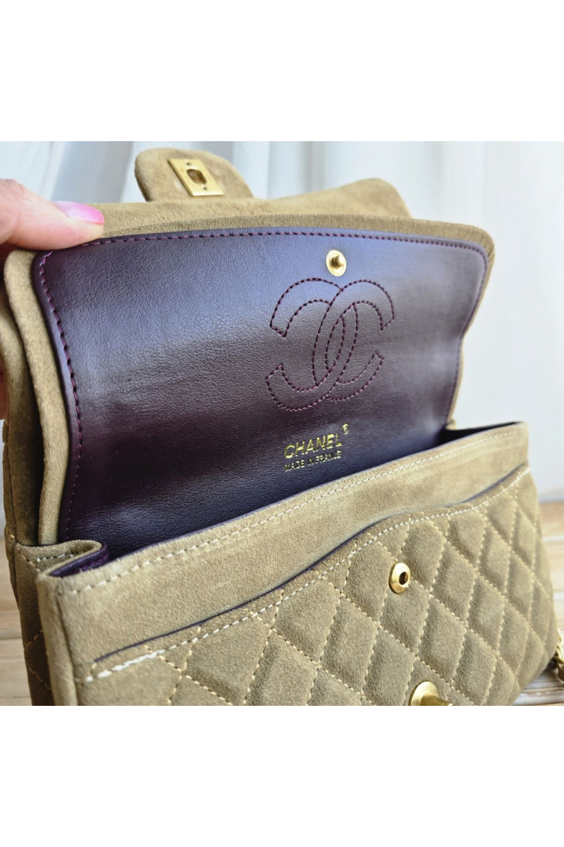 Chаnеl Замшевая сумка Classic Double Flap 25x14 см