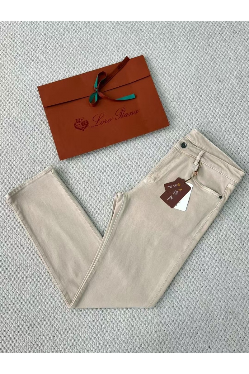 Loro Piana Мужские бежевые джинсы Premium