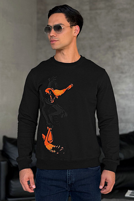 Мужской свитшот "Daffy Duck" - Black