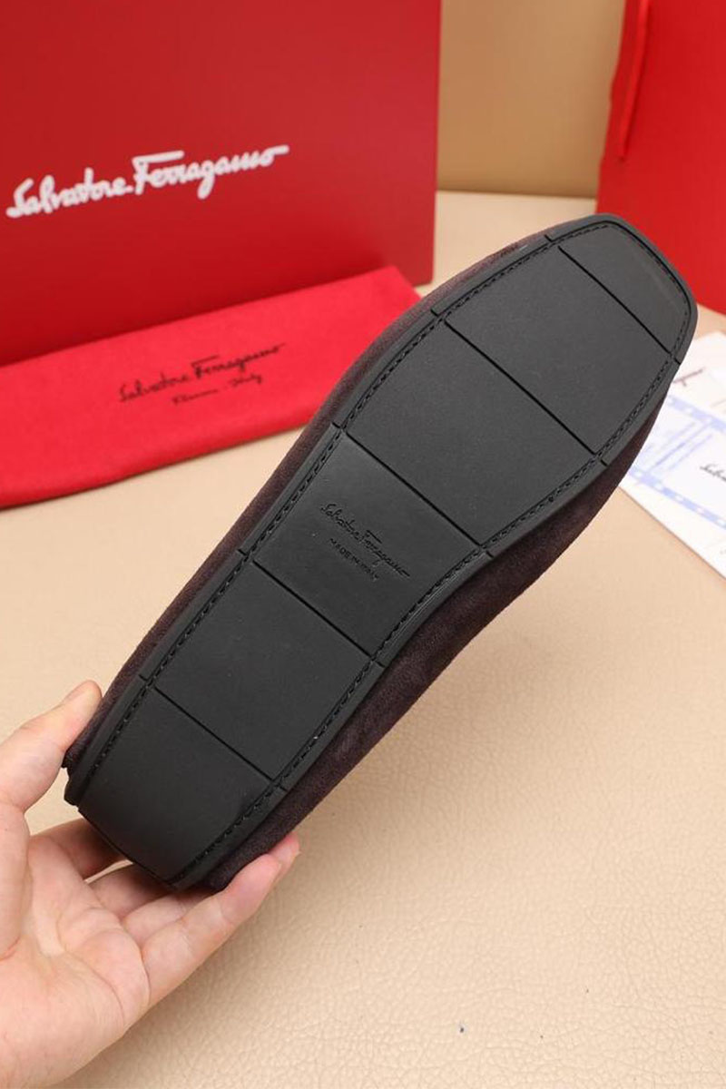 Salvatore Ferragamo Мужские замшевые мокасины 