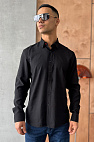 Мужская рубашка H embroidered - Black