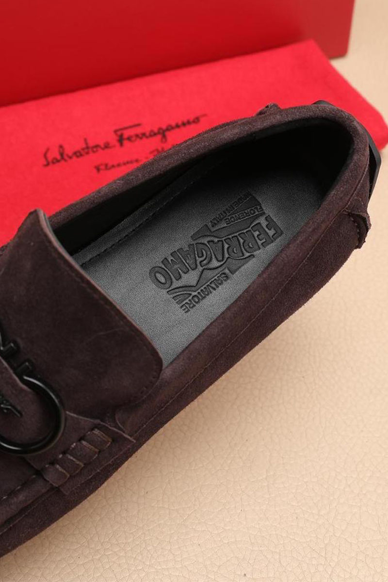 Salvatore Ferragamo Мужские замшевые мокасины 