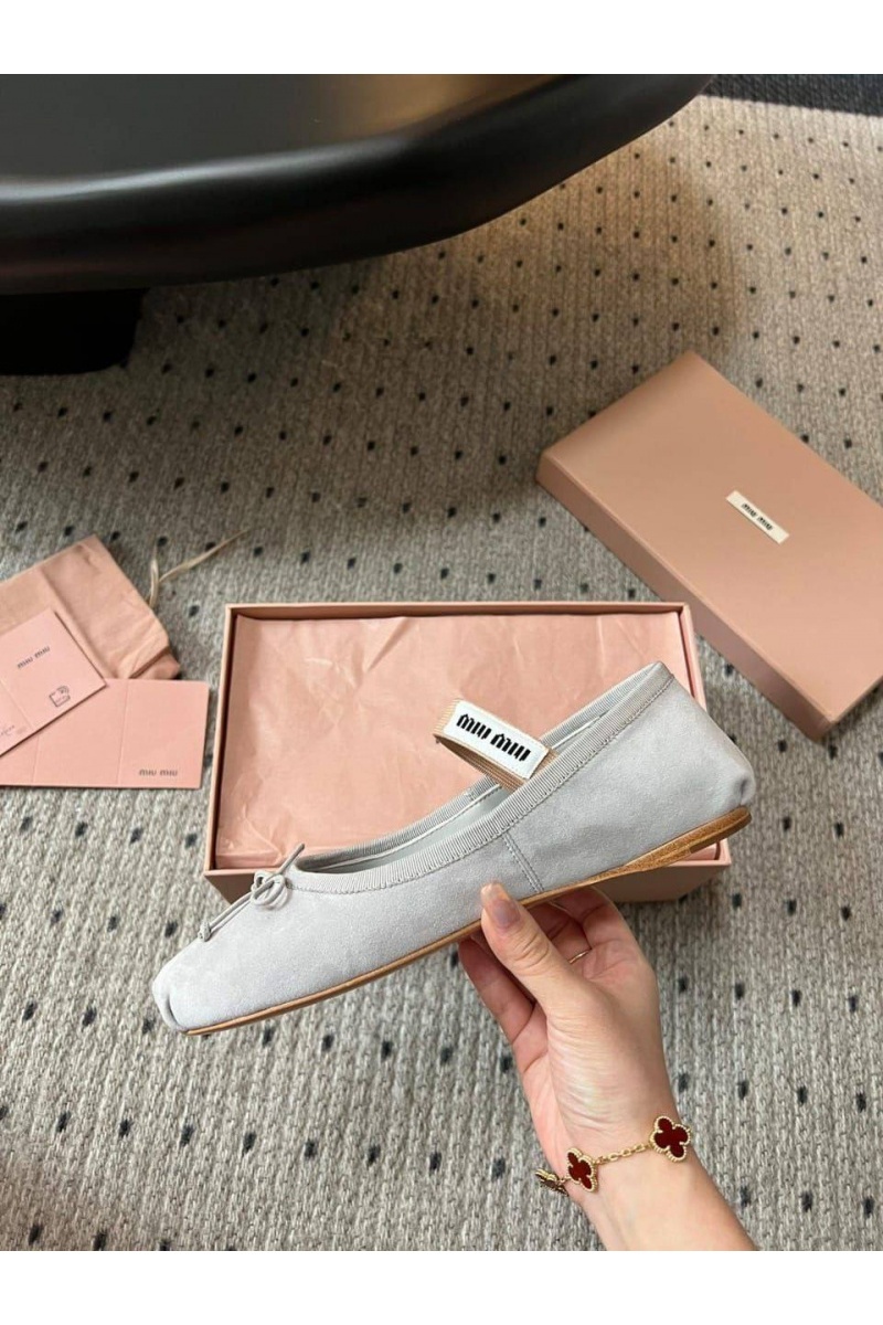 MIU MIU Женские замшевые балетки premium