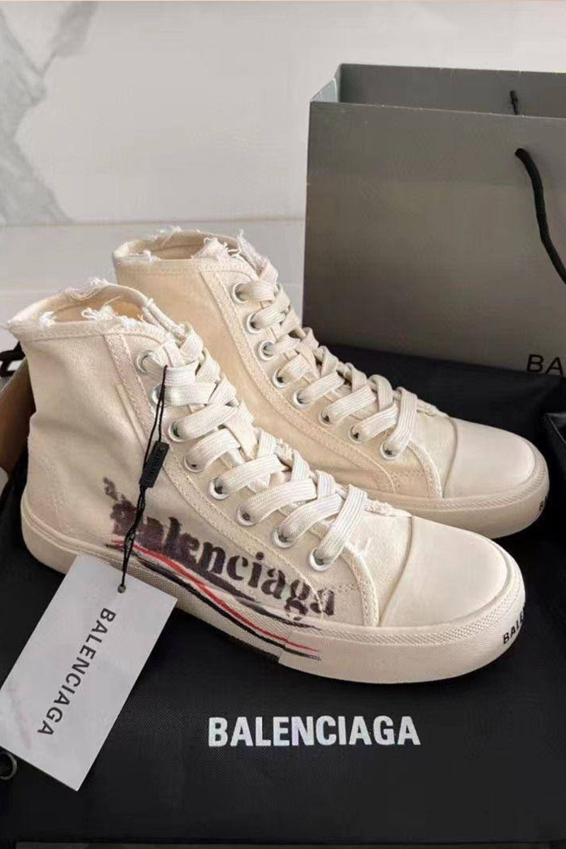 Balenciaga Женские кеды белого цвета