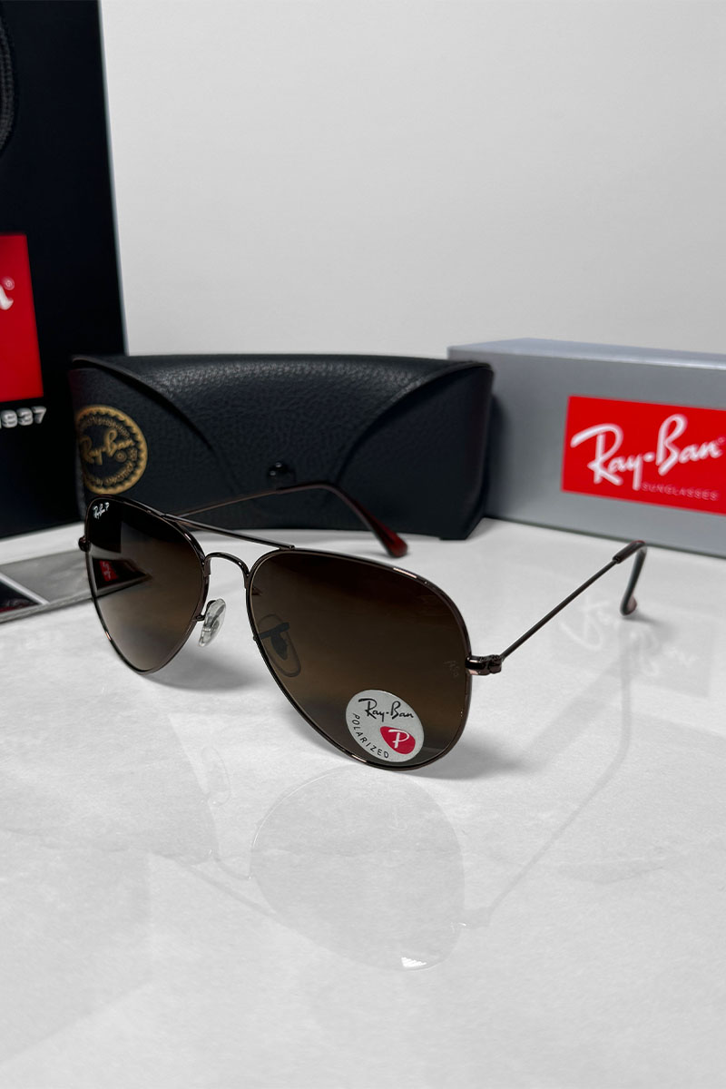 Ray Ban Солнцезащитные очки Aviator Large Metal - Brown